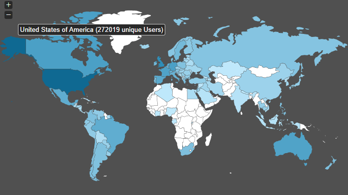 world map of grindr users