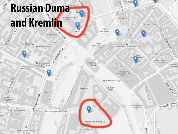 Map of Users in Kremlin
