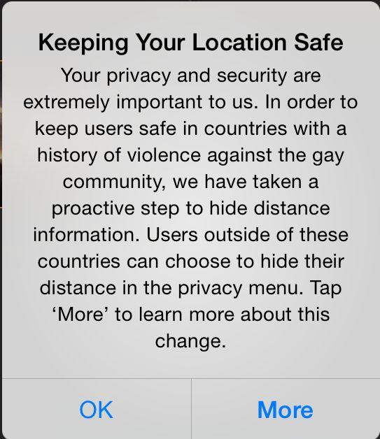 second Grindr warning